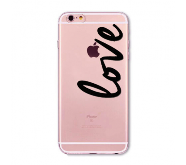 Kryt Love iPhone 6/6S - čierny